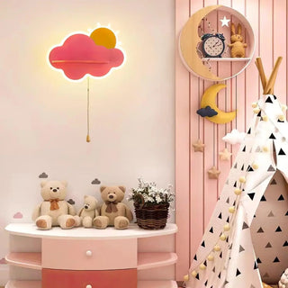 Pink cloud wall light G4 LED 12W children's room