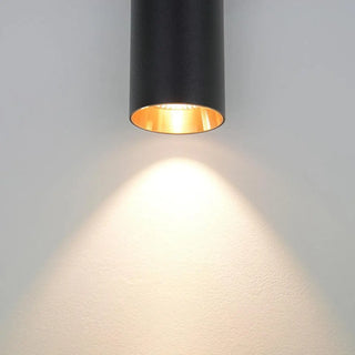 Black gold cylindrical staircase wall lamp G4 LED