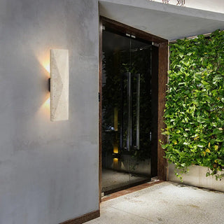 Modern exterior wall sconce E27 white IP65 – front view