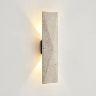 Modern white exterior wall light 35cm – close-up