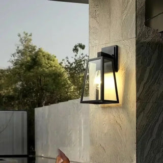 TELA Trendy Lantern Wall Light – Stylish Contemporary Outdoor Exterior Lamp