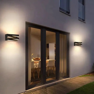 POS Contemporary Stacked Outdoor Light – Layered LED Exterior Wall Sconce