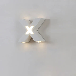 LET Geometric X-Shape Outdoor Sconce – Modern Wall-Mounted Exterior Light