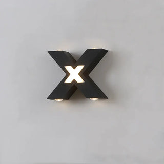 LET X-Shape Outdoor Exterior Sconce – Wall-Mounted Modern Geometric Light