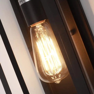 SIMODE Black Exterior Wall Sconce – Modern Metal Contemporary Outdoor Light