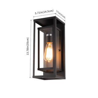 SIMODE Modern Black Outdoor Exterior Sconce – Metal Contemporary Wall Light