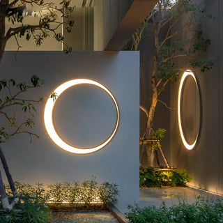 MOON Artistic Crescent Exterior Wall Light – Eclipse Contemporary Outdoor Lamp