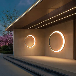 MOON Eclipse Exterior Lamp – Crescent Artistic Contemporary Outdoor Wall Light