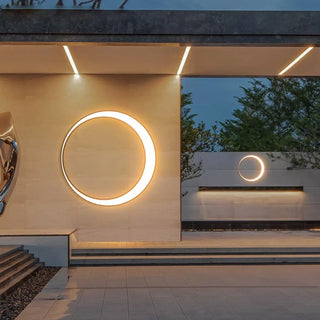 MOON Eclipse Outdoor Wall Light – Crescent Moon Contemporary Exterior Lamp