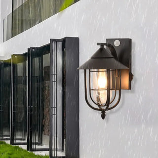 TANCIA Black Metal Waterproof Outdoor Lantern – Exterior Wall Light