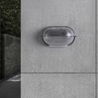 CHLODY Industrial Silver Metal Outdoor Wall Light – Raw Loft Exterior Sconce