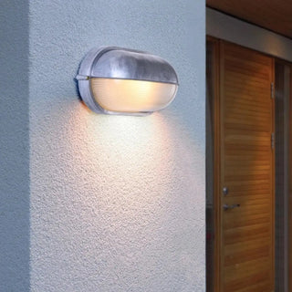 CHLODY Industrial Silver Metal Outdoor Wall Light – Raw Loft Exterior Sconce