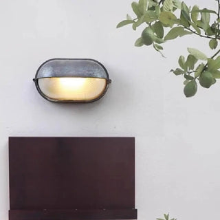 CHLODY Industrial Silver Metal Outdoor Wall Light – Raw Loft Exterior Sconce