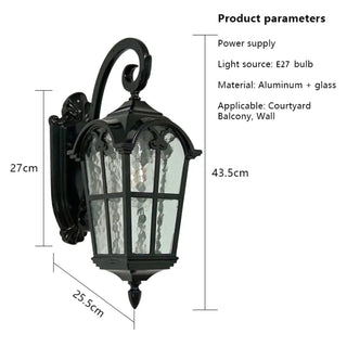 OIGORITOS Bronze Classic Outdoor Exterior Lamp – Vintage Metal Lantern Wall Light