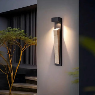 Black outdoor wall light LED IP65 long 60cm modern