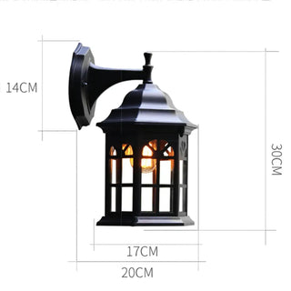 DOIJOT Black Outdoor Wall Lantern – Classic Traditional Exterior Design
