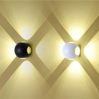 FEINA Round Bidirectional Outdoor Wall Light – Up-Down Exterior Sconce