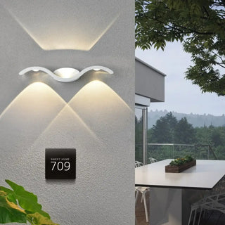 WAVE Fluid Contemporary Exterior Sconce – Wave-Form Outdoor Wall Light