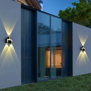 LUM Zigzag Angular Outdoor Lamp – Unique Geometric Contemporary Exterior Wall Light