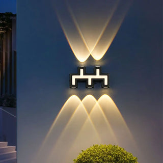 LUM Bold Zigzag Exterior Sconce – Angular Unique Contemporary Outdoor Light