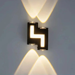 LUM Zigzag Outdoor Wall Light – Unique Angular Contemporary Exterior Lamp