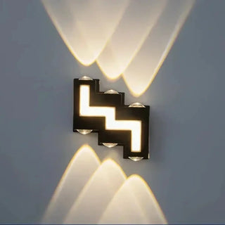 LUM Angular Zigzag Exterior Lamp – Unique Contemporary Outdoor Wall Light