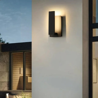 Black outdoor wall lamp LED IP65 8W facade lighting