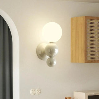 Cylindrical metal wall sconce G9 white 25cm – front view