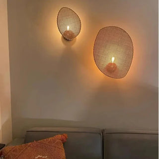 TAGE natural fiber wall light soft diffused light