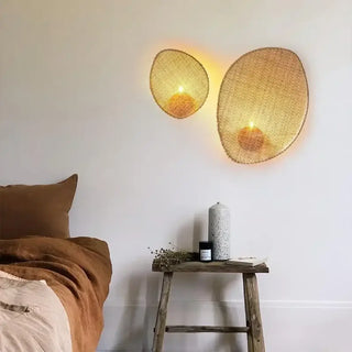 TAGE woven wall sconce boho interior accent