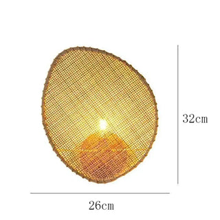 TAGE bohemian natural fiber wall sconce handcrafted