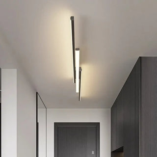 Slim black LED bar wall light 22W 120cm hallway