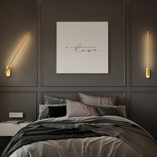 Gold slim bar wall light G9 LED 10W 95cm