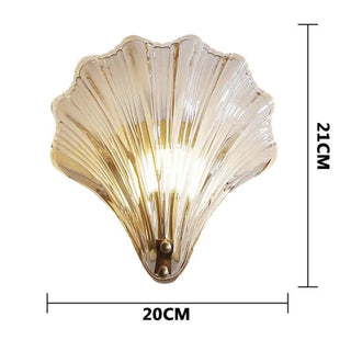 vintage white shell wall sconce – E27 20×22cm