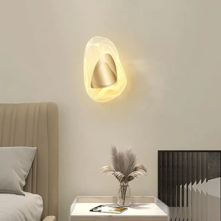 TEBU transparent shell-shaped wall sconce