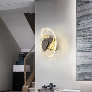 TEBU transparent glass shell wall light soft diffused