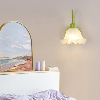 Modern floral petal wall sconce E27 40W – white aluminum