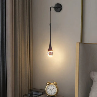 Water drop wall light black – LED dimmable adjustable 60cm