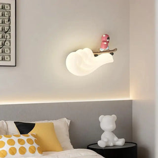 Hand figurine wall sconce variant D 29cm installed in gallery