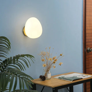 White natural stone glass wall sconce G9 – 13×13cm 3000K indoor