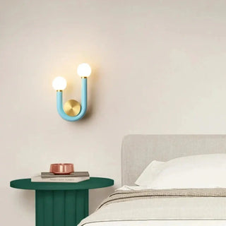 U-shaped LED wall sconce 10W blue – 2 lights IP65 24cm