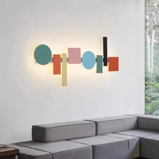 Geometric squares wall sconce – Art Deco acrylic IP65