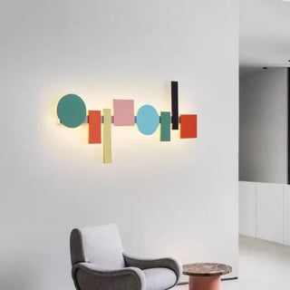 Round geometric wall light G9 – multicolor modern 68cm