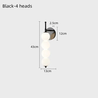 multi-globe wall sconce black LED – S 13×35cm modern