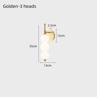 gold multi-globe glass wall sconce LED – S 3 globes