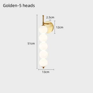 gold glass globe wall sconce LED – M 13×43cm modern