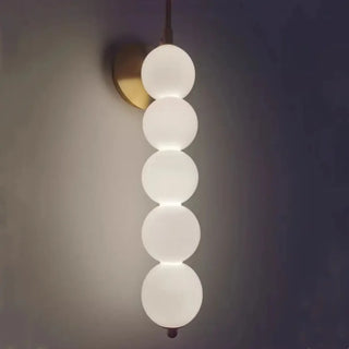 multi-globe black wall sconce LED – modern 5 globes