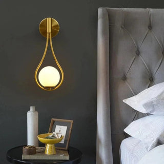Gold water drop wall light G9 LED 12W 37cm