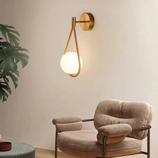 Water drop wall sconce G9 LED gold aluminum
