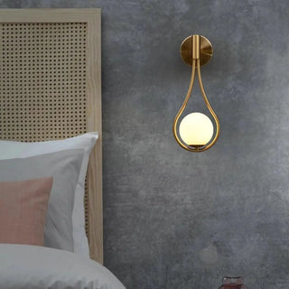 Gold water drop wall sconce G9 LED 37cm